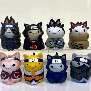 Big Size Naruto Ninja Cat Anime Action Figure Toy Set A (8 PCS, ~2.4 inches)